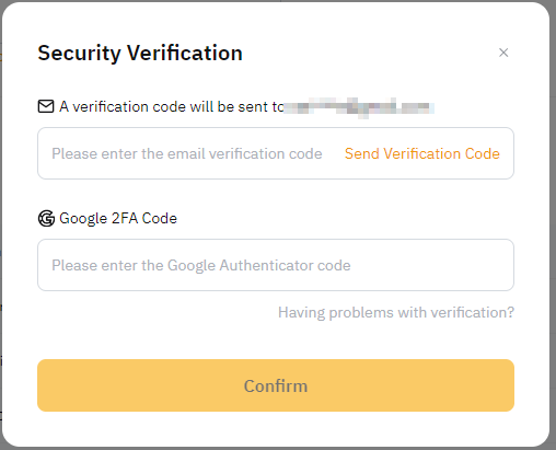 Bybit API key confirm and submit