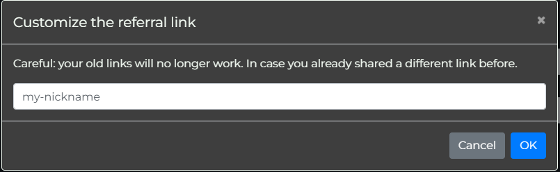 Entering a custom slug